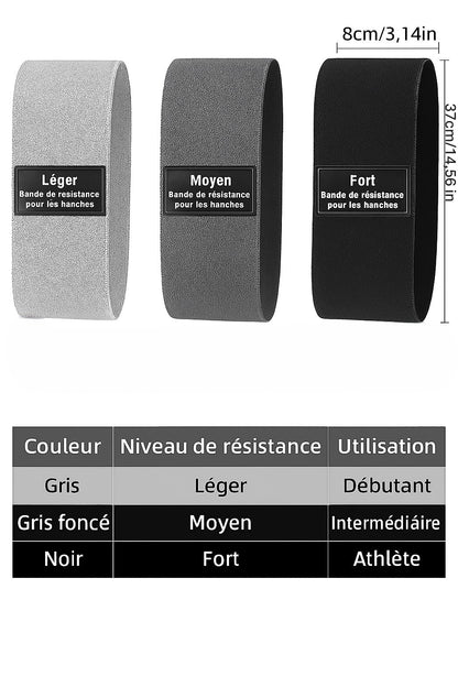 ELASTIQUE MUSCULATION - BANDES DE RÉSISTANCE EN TISSUS