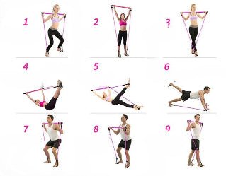 ÉLASTIQUE MUSCULATION - BARRE DE PILATES - Cardio Sport MJ