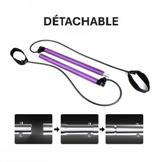 ÉLASTIQUE MUSCULATION - BARRE DE PILATES - Cardio Sport MJ