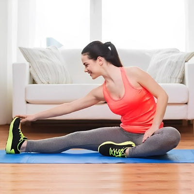 tapis sport étirement jambe