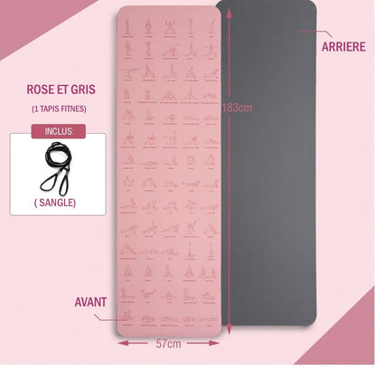 TAPIS FITNESS - ÉCOLOGIQUE ANTIDÉRAPANT