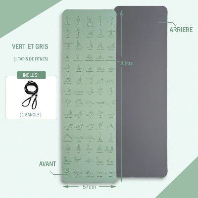 TAPIS FITNESS - ÉCOLOGIQUE ANTIDÉRAPANT - Cardio Sport MJ