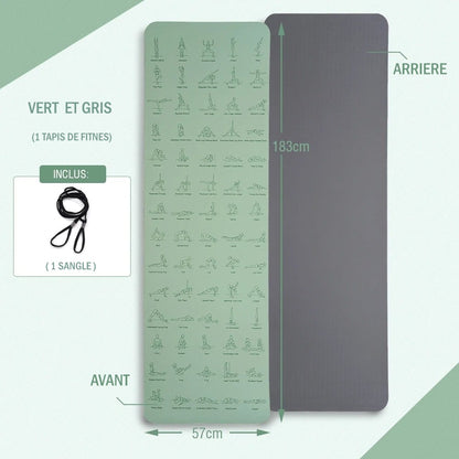 TAPIS FITNESS - ÉCOLOGIQUE ANTIDÉRAPANT - Cardio Sport MJ